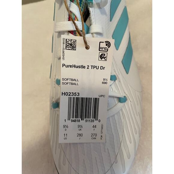 Adidas Purehustle 2 Dripped Out Softball Cleat- Women’s Size 11 - Picture 10 of 12